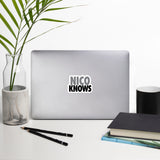 Nico Knows Bubble-free stickers