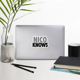 Nico Knows Bubble-free stickers