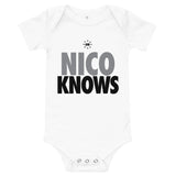 Nico Know Onesie (White)