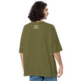 Hustle Harder Unisex oversized t-shirt Tan / Olive