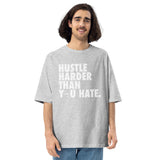 Hustle Harder Unisex oversized t-shirt Tan / Olive