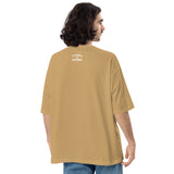 Hustle Harder Unisex oversized t-shirt Tan / Olive
