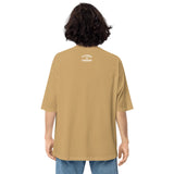 Hustle Harder Unisex oversized t-shirt Tan / Olive