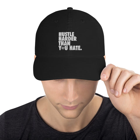 Hustle Harder Champion Dad Cap