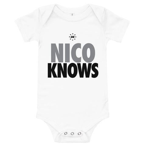Nico Know Onesie (White)
