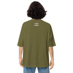 Hustle Harder Unisex oversized t-shirt Tan / Olive